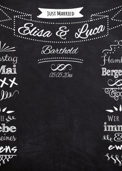 Meilensteintafel Wedding Backdrop Personalisiert Hochzeit Foto Kreide Hintergrund Chalkboard V11 Crafty Love (1)