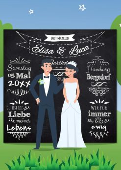 Meilensteintafel Wedding Backdrop Personalisiert Hochzeit Foto Kreide Hintergrund Chalkboard V11 Crafty Love (bp)
