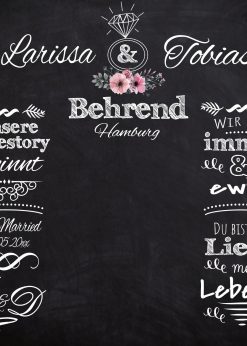 Meilensteintafel Wedding Backdrop Personalisiert Hochzeit Foto Kreide Hintergrund Chalkboard V12 Liebesbotschaft (1)