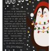 Brief Vom Weihnachtsmann Vorlage Post Zum Ausdrucken Personalisierbar Meilensteintafel Chalkboard Weihnachtspinguin