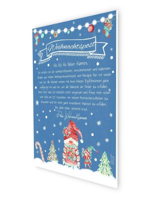 Brief Vom Weihnachtsmann Post Vorlage Zum Ausdrucken Personalisiert Chalkboard Meilensteintafel Weihnachten Wichtel 3d2