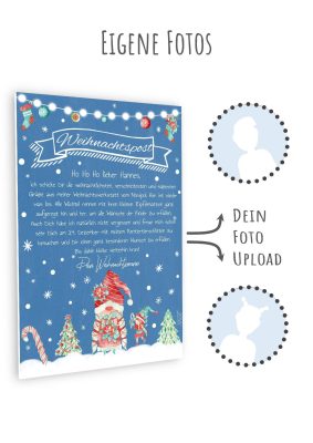 Brief Vom Weihnachtsmann Post Vorlage Zum Ausdrucken Personalisiert Chalkboard Meilensteintafel Weihnachten Wichtel 3d6