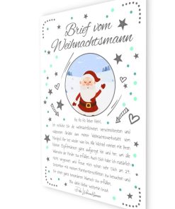 Brief Vom Weihnachtsmann Post Personalisierbar Vorlage Zum Ausdrucken Chalkboard Meilensteintafel Weihnachten Merry Xmas 3d White2