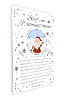 Brief Vom Weihnachtsmann Post Personalisierbar Vorlage Zum Ausdrucken Chalkboard Meilensteintafel Weihnachten Merry Xmas 3d White3