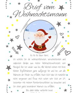 Brief Vom Weihnachtsmann Post Personalisierbar Vorlage Zum Ausdrucken Chalkboard Meilensteintafel Weihnachten Merry Xmas Gelb Whiteboard