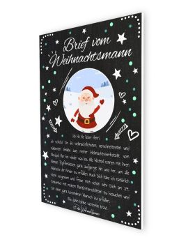 Brief Vom Weihnachtsmann Post Personalisierbar Vorlage Zum Ausdrucken Chalkboard Meilensteintafel Weihnachten Merry Xmas2