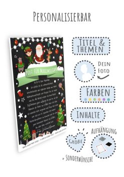 Brief Vom Weihnachtsmann Vorlage Post Zum Ausdrucken Personalisiert Meilensteintafel Chalkboard Weihnachtsparade Grün 3d4