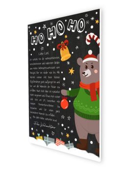 Brief Vom Weihnachtsmann Vorlage Post Zum Ausdrucken Personalisierbar Meilensteintafel Chalkboard Weihnachtsbär 3d2