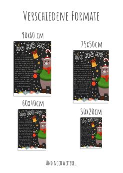 Brief Vom Weihnachtsmann Vorlage Post Zum Ausdrucken Personalisierbar Meilensteintafel Chalkboard Weihnachtsbär 3d7