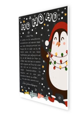 Brief Vom Weihnachtsmann Vorlage Post Zum Ausdrucken Personalisierbar Meilensteintafel Chalkboard Weihnachtspinguin 3d2