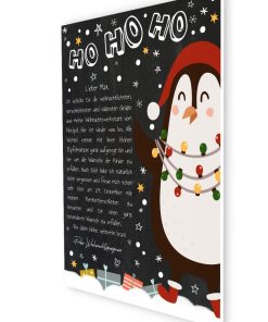 Brief Vom Weihnachtsmann Vorlage Post Zum Ausdrucken Personalisierbar Meilensteintafel Chalkboard Weihnachtspinguin 3d2