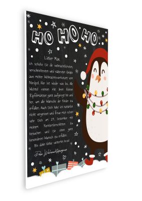 Brief Vom Weihnachtsmann Vorlage Post Zum Ausdrucken Personalisierbar Meilensteintafel Chalkboard Weihnachtspinguin 3d3