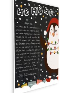 Brief Vom Weihnachtsmann Vorlage Post Zum Ausdrucken Personalisierbar Meilensteintafel Chalkboard Weihnachtspinguin 3d3