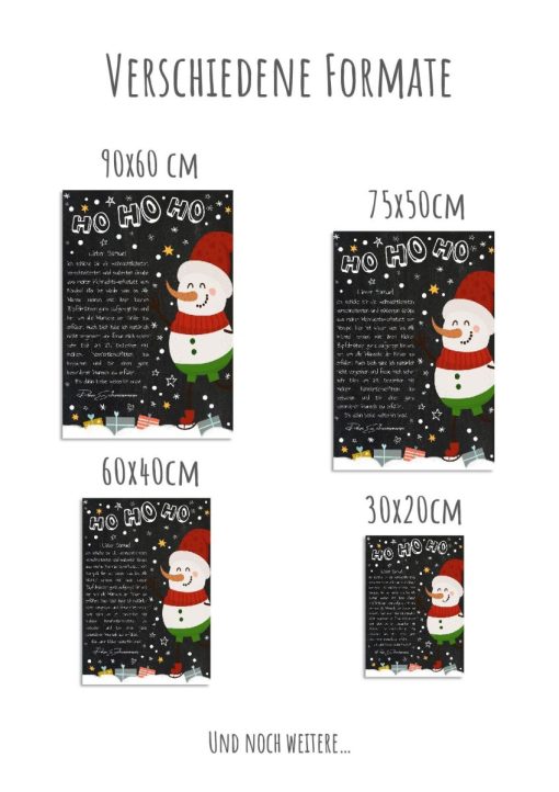 Brief Vom Weihnachtsmann Vorlage Post Zum Ausdrucken Personalisierbar Meilensteintafel Chalkboard Weihnachtsschneemann 3d7