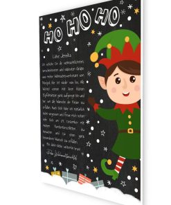 Brief Vom Weihnachtsmann Vorlage Post Zum Ausdrucken Personalisierbar Meilensteintafel Chalkboard Weihnachtswichtel 3d2