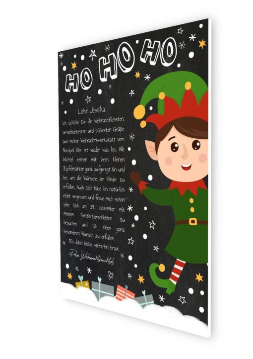Brief Vom Weihnachtsmann Vorlage Post Zum Ausdrucken Personalisierbar Meilensteintafel Chalkboard Weihnachtswichtel 3d2