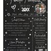 Meilensteintafel Chalkboard Familien Jahresrückblick Personalisiert Geschenk Weihnachten Eleganz 2 1