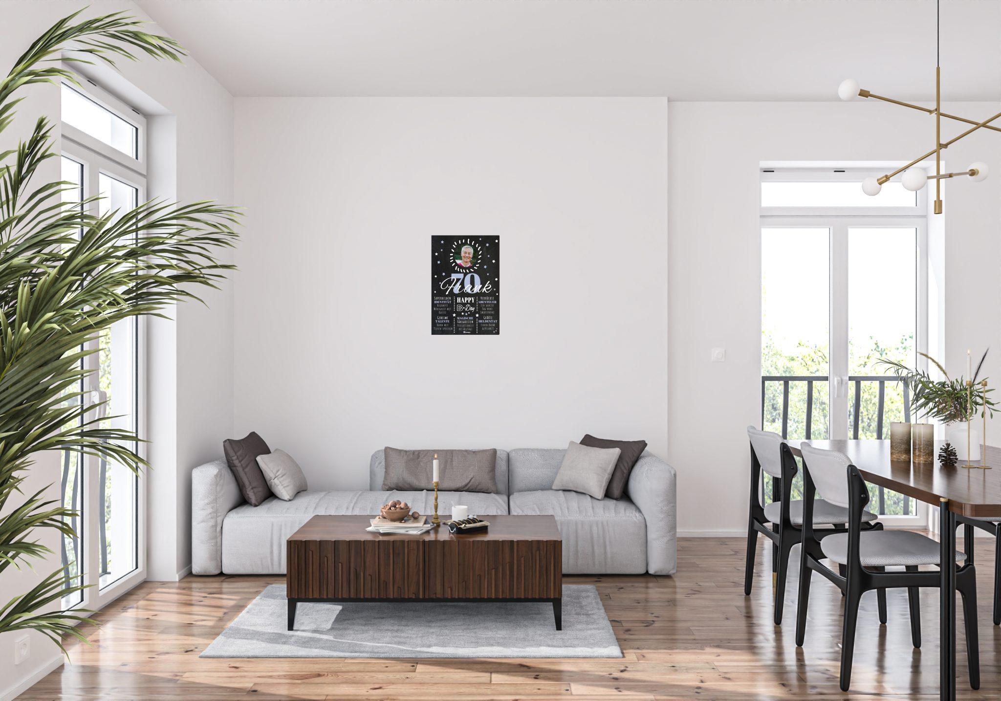 Meilensteintafel Geschenk 70. Geburtstag Personalisiert