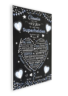 Meilensteintafel Für Krankenpfleger Altenpfleger Danke Geschenk Personalisiert Chalkboard 3d3