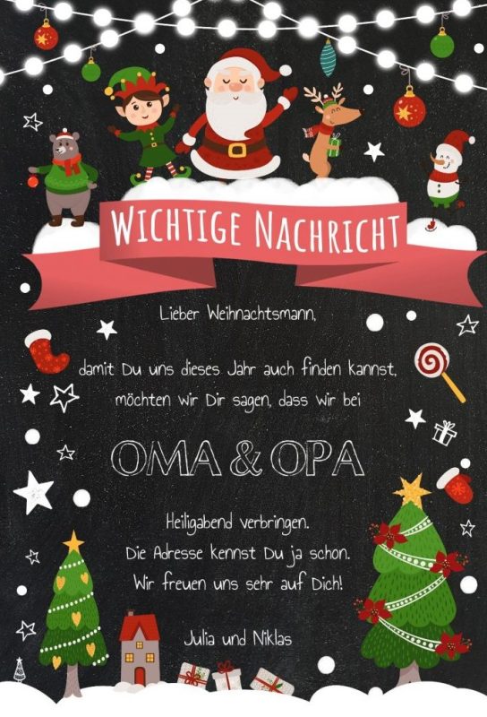 Personalisierter Brief An Den Weihnachtsmann Wegweiser Post Vorlage Zum Ausdrucken Chalkboard Meilensteintafel Weihnachten Rot 768x1086