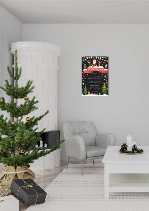 Personalisierter Brief An Den Weihnachtsmann Wegweiser Post Vorlage Zum Ausdrucken Chalkboard Meilensteintafel Xmas 3d1