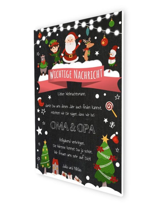 Personalisierter Brief An Den Weihnachtsmann Wegweiser Post Vorlage Zum Ausdrucken Chalkboard Meilensteintafel Xmas 3d2