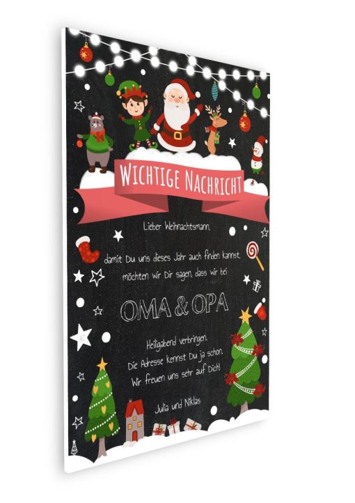 Personalisierter Brief An Den Weihnachtsmann Wegweiser Post Vorlage Zum Ausdrucken Chalkboard Meilensteintafel Xmas 3d3