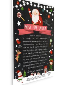 Personalisierter Brief Vom Weihnachtsmann Post Vorlage Zum Ausdrucken Chalkboard Meilensteintafel Weihnachten 3d3