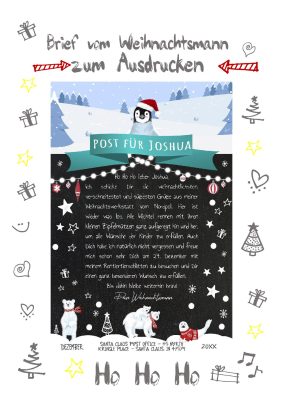 Brief Vom Weihnachtsmann Post Vorlage Zum Ausdrucken Meilensteintafel Personalisierbar Nordpol Last Minute