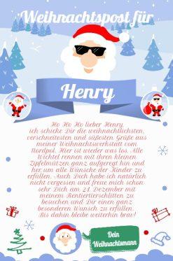 Brief Vom Weihnachtsmann Vorlage Post Zum Ausdrucken Personalisiert Meilensteintafel Chalkboard Diy Weihnachten No.3 Hell