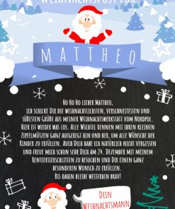 Brief Vom Weihnachtsmann Vorlage Post Zum Ausdrucken Personalisiert Meilensteintafel Chalkboard Diy Weihnachten No.3 1