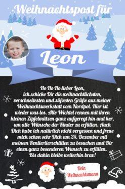 Brief Vom Weihnachtsmann Vorlage Post Zum Ausdrucken Personalisiert Meilensteintafel Chalkboard Diy Weihnachten No.3