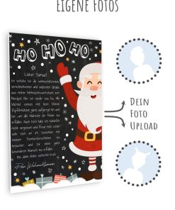 Brief Vom Weihnachtsmann Vorlage Post Zum Ausdrucken Personalisierbar Meilensteintafel Chalkboard Weihnachtsmann 3d6