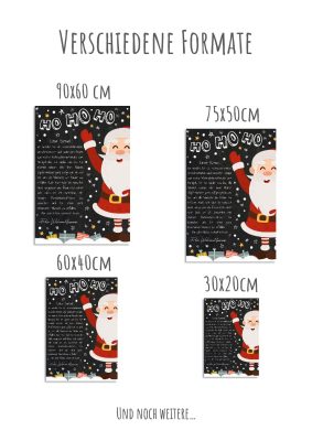 Brief Vom Weihnachtsmann Vorlage Post Zum Ausdrucken Personalisierbar Meilensteintafel Chalkboard Weihnachtsmann 3d7