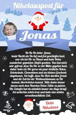 Geschenk Brief Vom Nikolaus Vorlage Post Zum Ausdrucken Personalisiert Meilensteintafel Chalkboard Diy Weihnachten