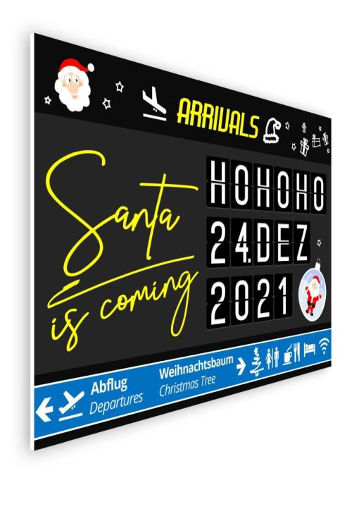 Meilensteintafel Flughafen Aviation Board Chalkboard Deko Geschenk Zu Weihnachten Santa Is Coming05