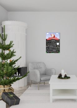 Meilensteintafel Geschenk Tagesmutter Erzieherin Weihnachten Personalisiert Chalkboard Weihnachtsmann 3d1