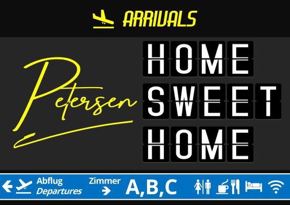 Meilensteintafel Home Sweet Home Geschenk Weltenbummler Departure Board Flughafen Abflugtafel Personalisiert No 1 Mit Namen