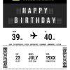 Meilensteintafel Geschenk 40. Geburtstag Aviation Flughafen Für Piloten Reise Weltenbummler Birthday Boarding Pass No 1