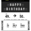 Meilensteintafel Geschenk 50. Geburtstag Aviation Flughafen Für Piloten Reise Weltenbummler Birthday Boarding Pass No 1