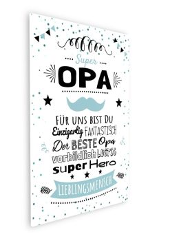 Meilensteintafel Geschenk Opa Großvater Chalkboard Personalisiert Super Opa08