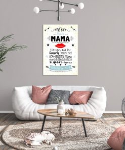 Meilensteintafel Muttertag Geschenk Chalkboard Personalisiert Super Mama White Chalk05