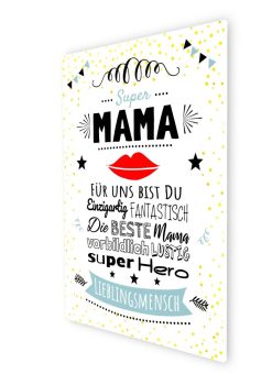 Meilensteintafel Muttertag Geschenk Chalkboard Personalisiert Super Mama White Chalk07