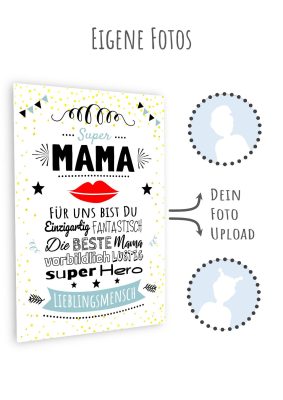 Meilensteintafel Muttertag Geschenk Chalkboard Personalisiert Super Mama White Chalk11