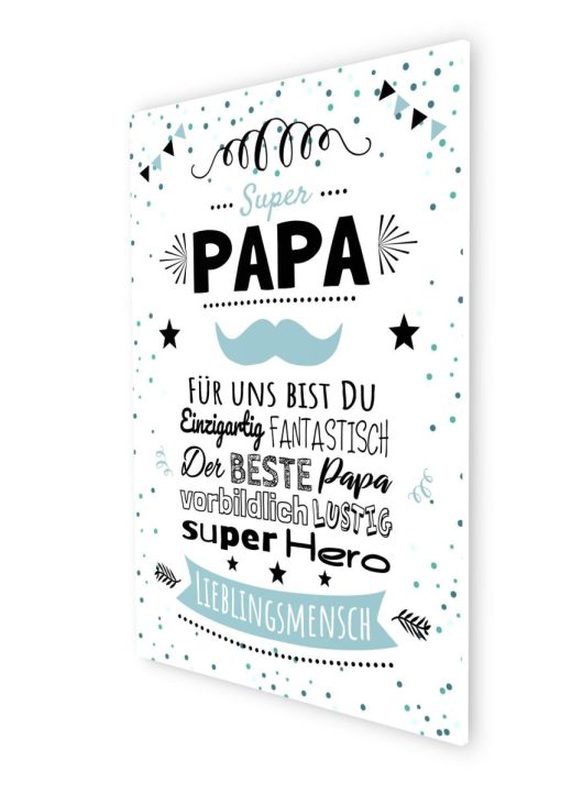 Meilensteintafel Vatertag Geschenk Chalkboard Personalisiert Super Papa07