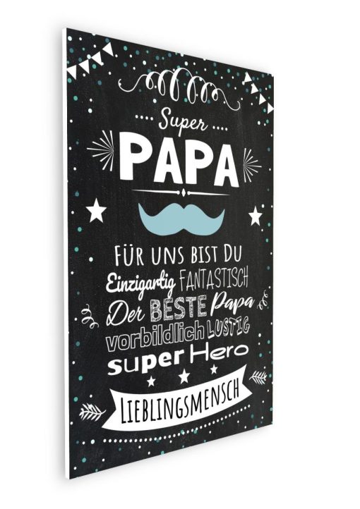 Meilensteintafel Vatertag Geschenk Chalkboard Personalisiert Super Papa08