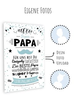 Meilensteintafel Vatertag Geschenk Chalkboard Personalisiert Super Papa11