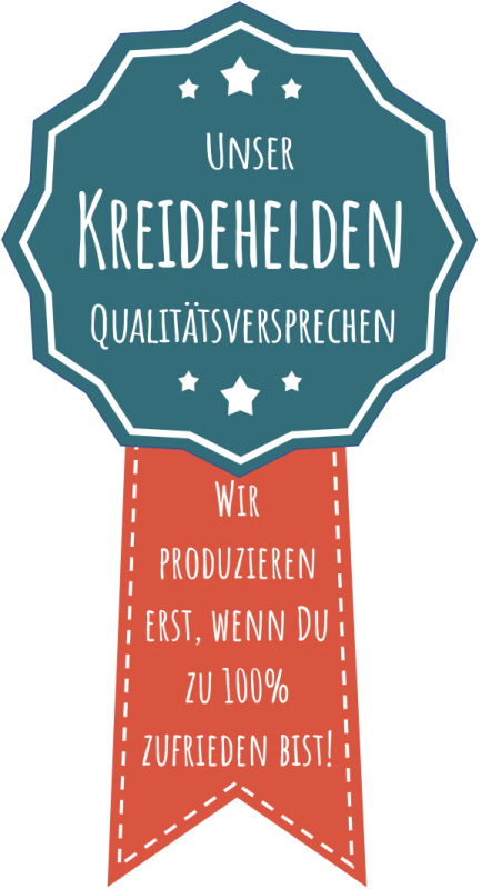 Meilensteintafel Chalkboard Kreidehelden Versprechen 1