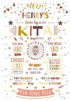 Meilensteintafel Chalkboard Geschenk Zum Kitastart Kindergartenstart Personalisiert Junge Mädchen White No 1.7