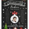Meilensteintafel Geschenk Tagesmutter Erzieherin Weihnachten Personalisiert Chalkboard Lichterkette